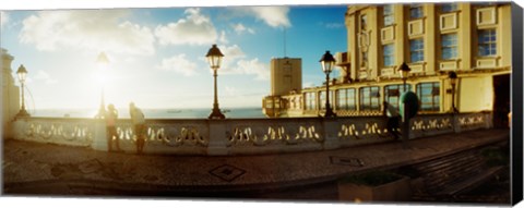 Framed Lacerda Elevator on the coast at sunset, Pelourinho, Salvador, Bahia, Brazil Print