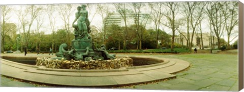 Framed Fountain in a park, Bailey Fountain, Grand Army Plaza, Brooklyn, New York City, New York State, USA Print