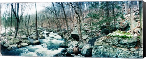 Framed River flowing through a valley, Hudson Valley, New York State Print