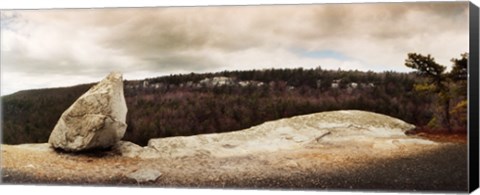 Framed Boulders with trees in the background, Gertrude's Nose, Minnewaska State Park, Catskill Mountains, New York State, USA Print
