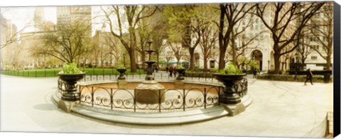 Framed Fountain in Madison Square Park in the spring, Manhattan, New York City, New York State, USA Print