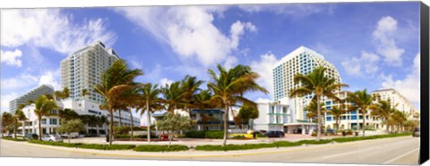 Framed Hotel in a city, Fort Lauderdale, Florida, USA Print