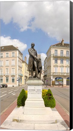 Framed Nicephore Niepce Statue, Chalon-Sur-Saone, Burgundy, France Print