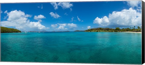 Framed Island in the sea, Caneel Bay, St. John, US Virgin Islands Print