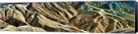 Framed Rock formation on a landscape, Zabriskie Point, Death Valley, Death Valley National Park, California Print