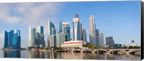 Framed Buildings at the waterfront, Singapore City, Singapore Print