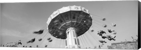 Framed Low angle view of people spinning on a carousel, Stuttgart, Baden-Wurttemberg, Germany Print