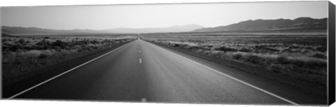 Framed Desert Road, Nevada (black and white) Print