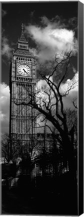 Framed Big Ben, London, England, United Kingdom (black and white) Print