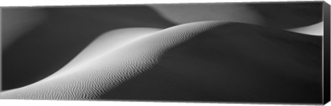 Framed Sand Dunes at Stovepipe Wells, Death Valley, California (black &amp; white) Print