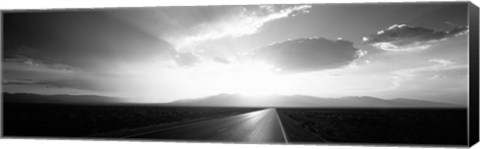 Framed Death Valley National Park at Sunset, California (black &amp; white) Print