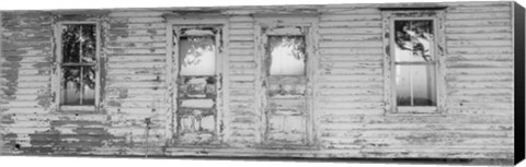 Framed Facade of a Farmhouse, Livingston County, Illinois (black &amp; white) Print
