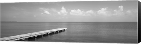 Framed Dock, Mobile Bay Alabama, USA Print