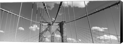 Framed Brooklyn Bridge in Black and White Print