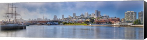 Framed Buildings at the waterfront, Fisherman&#39;s Wharf, San Francisco, California, USA Print