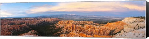 Framed Bryce Canyon from Bryce Point in the evening, Bryce Canyon National Park, Utah, USA Print