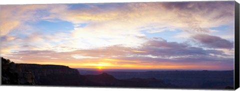 Framed Sunrise on the Colorado Plateau from Cape Royal, North Rim, Grand Canyon National Park, Arizona, USA Print