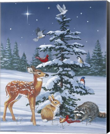Framed Christmas Gathering Print