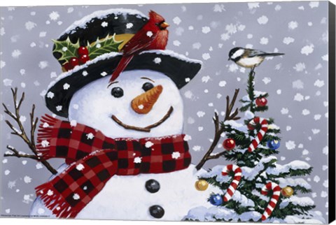 Framed Snowman Print