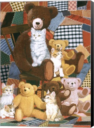 Framed Teddy&#39;s And Friends Print