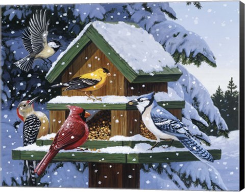 Framed Winter Feast Print