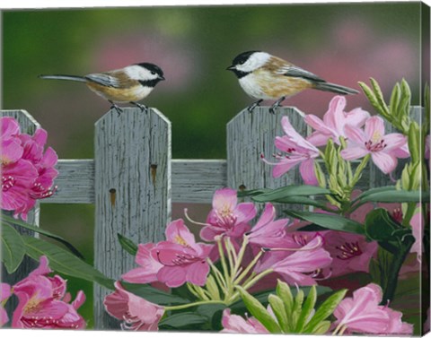 Framed Back Yard Chat Print