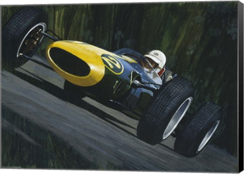 Framed Blue Race Car Print