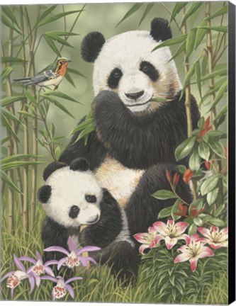 Framed Panda Paradise Print