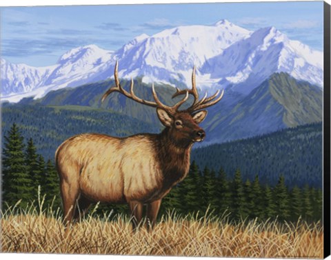Framed Surveying His Domain Print