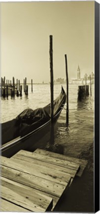 Framed Gondola and San Marco Antique Print
