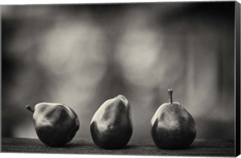 Framed Three Red Pears on the Precipice Print