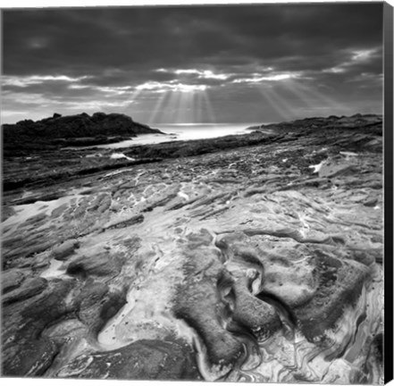 Framed Sunset at Point Lobos Print