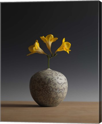 Framed Three Freesia Blossoms Print