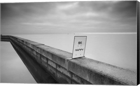 Framed Be Happy Print