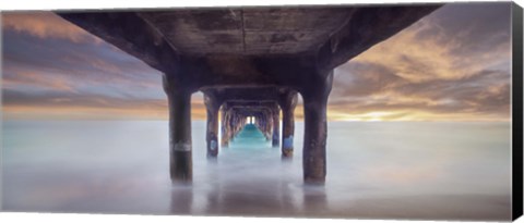 Framed Pier On Sunset 4 Print