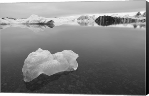 Framed Iceberg 2 B&amp;W Print