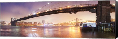 Framed Brooklin Bridge Pano 1 Print