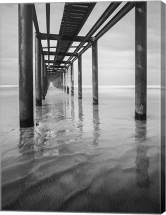 Framed Muelle en Acapulco BW Print