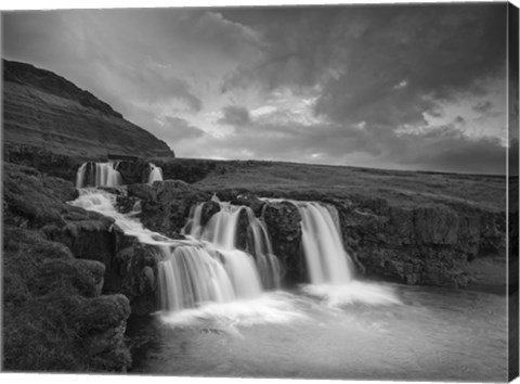 Framed Snaefellsnes 2 B&amp;W Print
