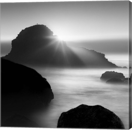 Framed Long sunset at Indian Beach Print