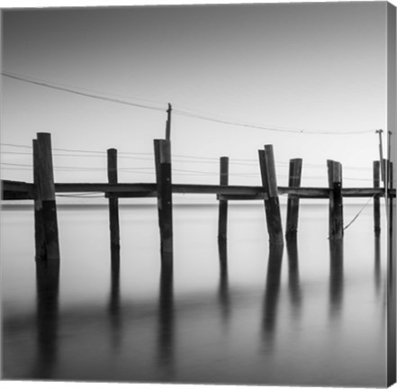 Framed China Camp Pano BW 1 of 3 Print