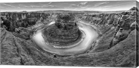 Framed Horseshoe Bend BW Print