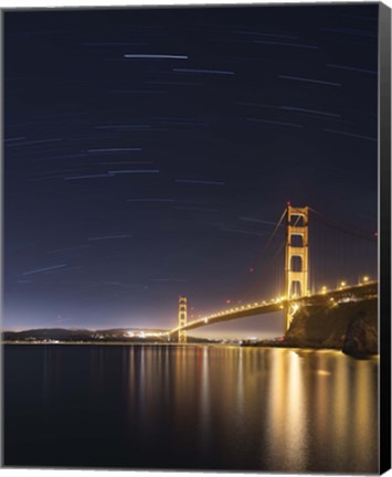 Framed Golden Gate and Stars Print