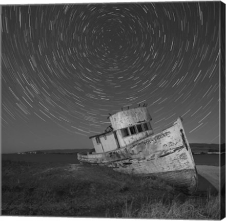 Framed Point Reyes 1, Black and White Print