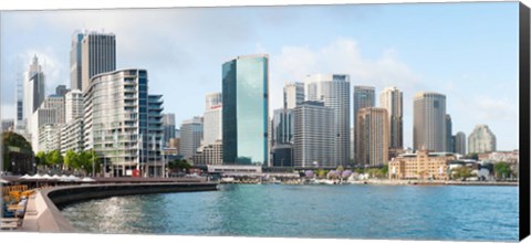 Framed Apartment buildings and skyscrapers at Circular Quay, Sydney, New South Wales, Australia 2012 Print