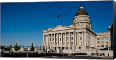 Framed Facade of Utah State Capitol Building, Salt Lake City, Utah Print