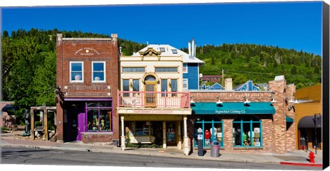 Framed Buildings along Main Street, Park City, Utah Print