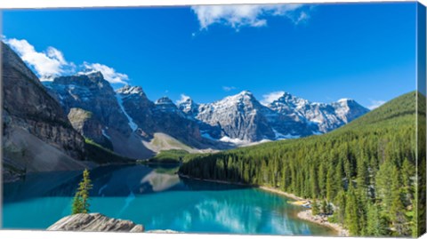 Framed Moraine Lake at Banff National Park in the Canadian Rockies near Lake Louise, Alberta, Canada Print