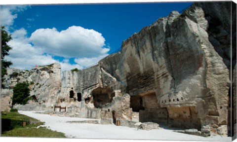 Framed Ruins of a fortress, Les Baux-de-Provence, Bouches-Du-Rhone, Provence-Alpes-Cote d&#39;Azur, France Print