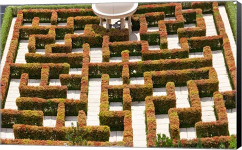 Framed High angle view of maze at Ritz-Carlton Residences, Singapore Print